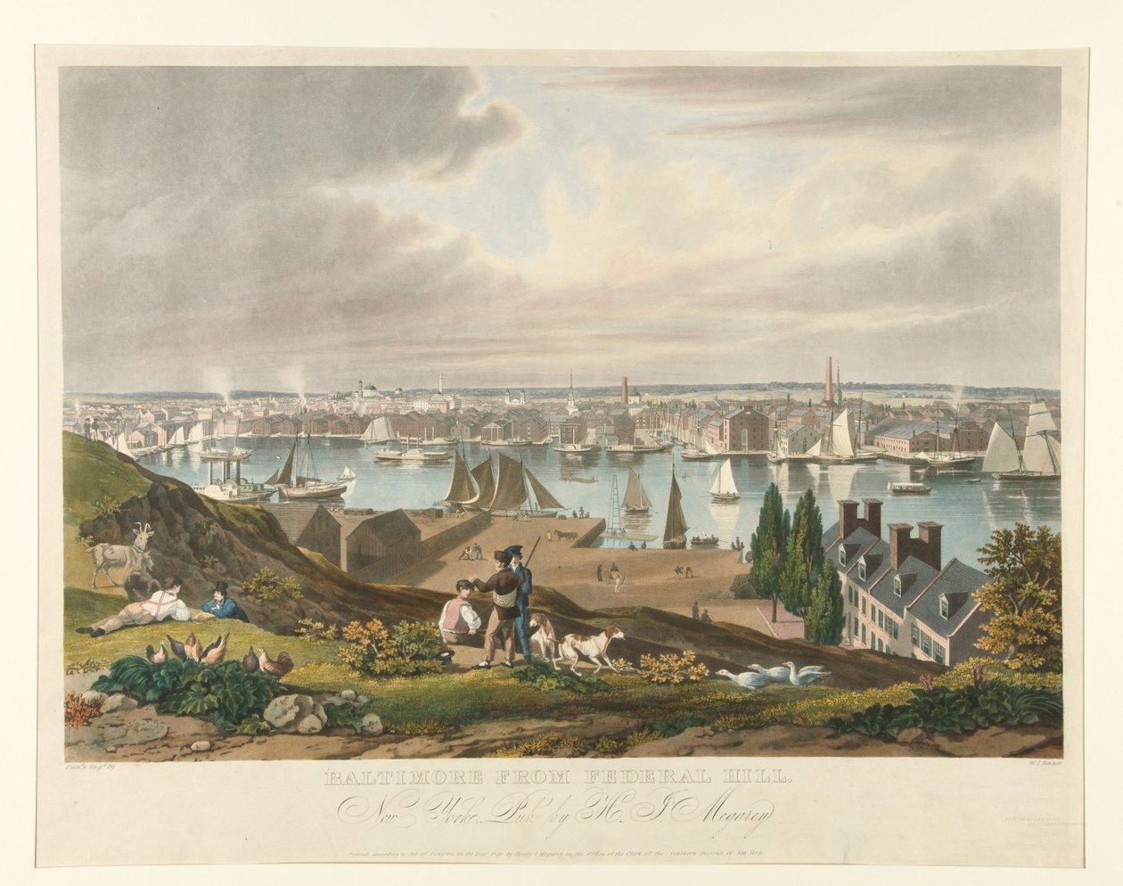 Baltimore widziane z Federal Hill autorstwa William James Bennett
