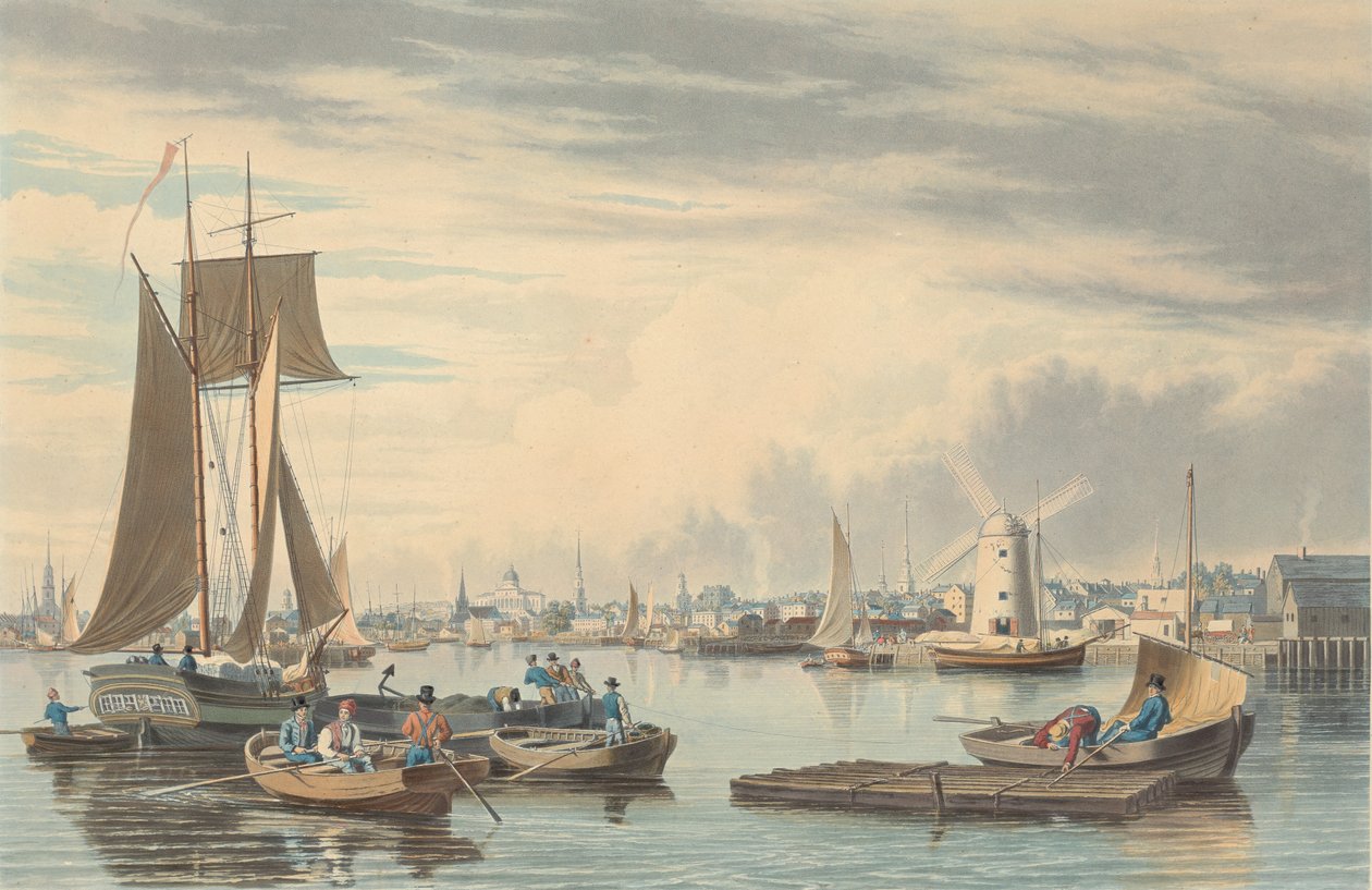 Boston: Z City Point w pobliżu Sea Street. autorstwa William James Bennett