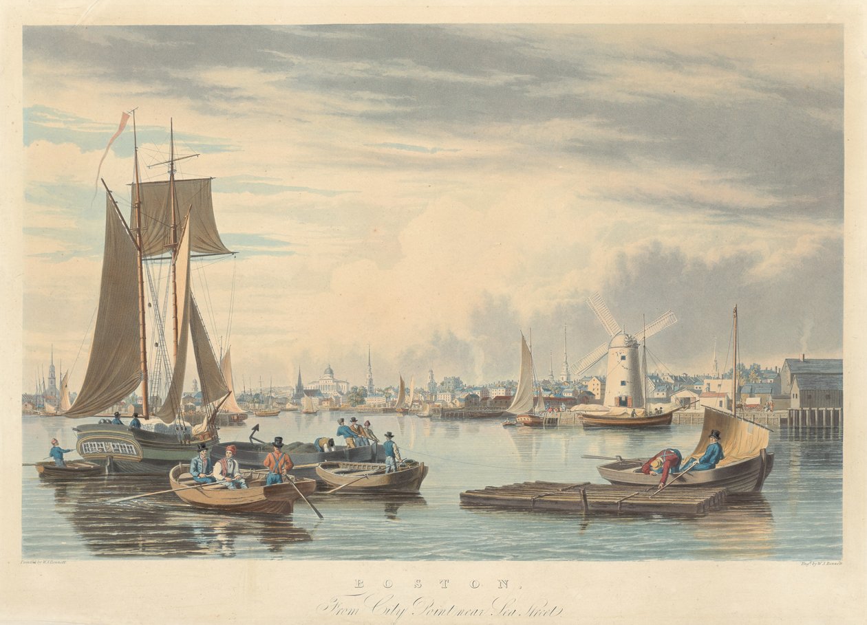 Boston: z City Point w pobliżu Sea Street autorstwa William James Bennett