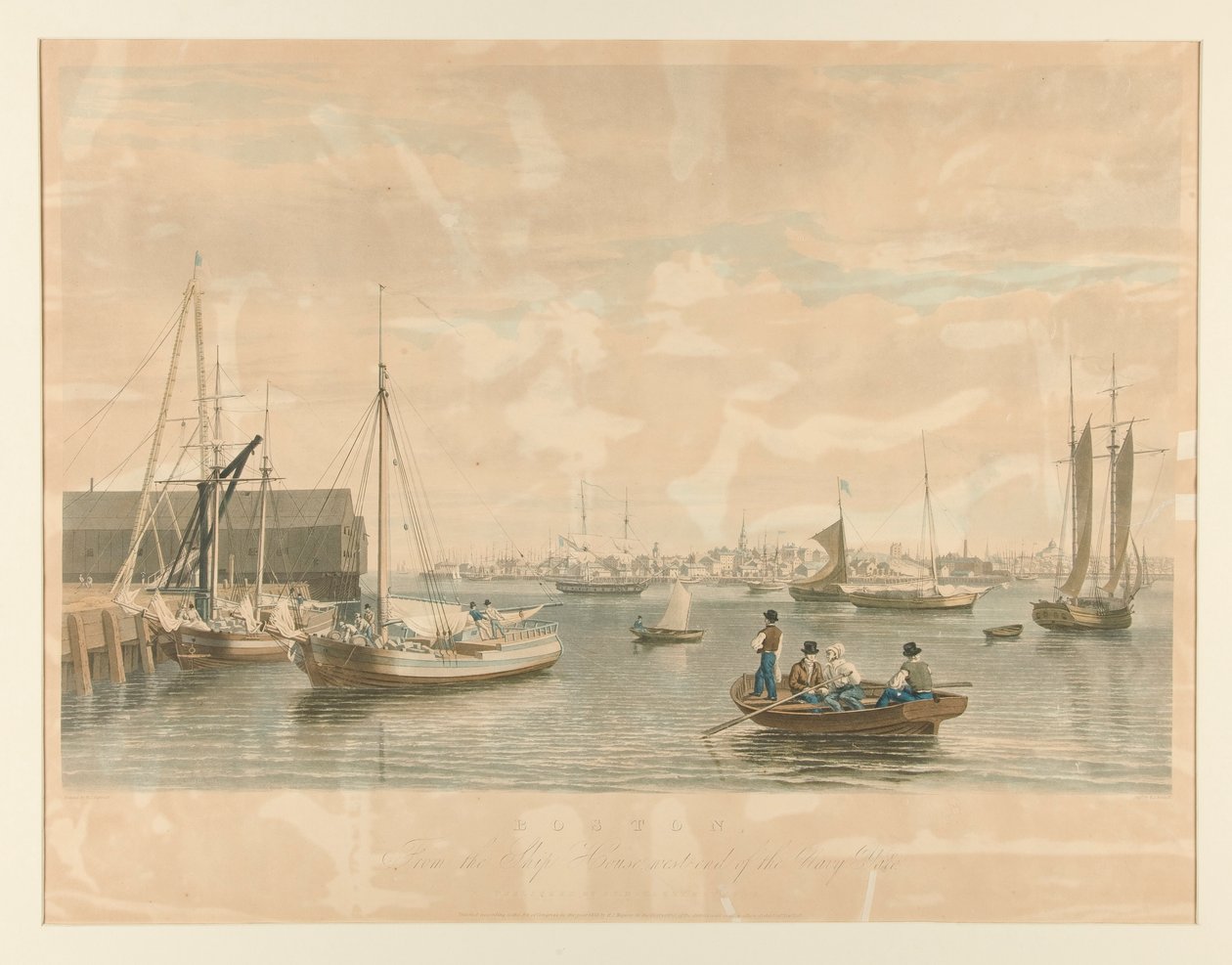 Boston. / Z Ship House, zachodni kraniec stoczni marynarki wojennej autorstwa William James Bennett