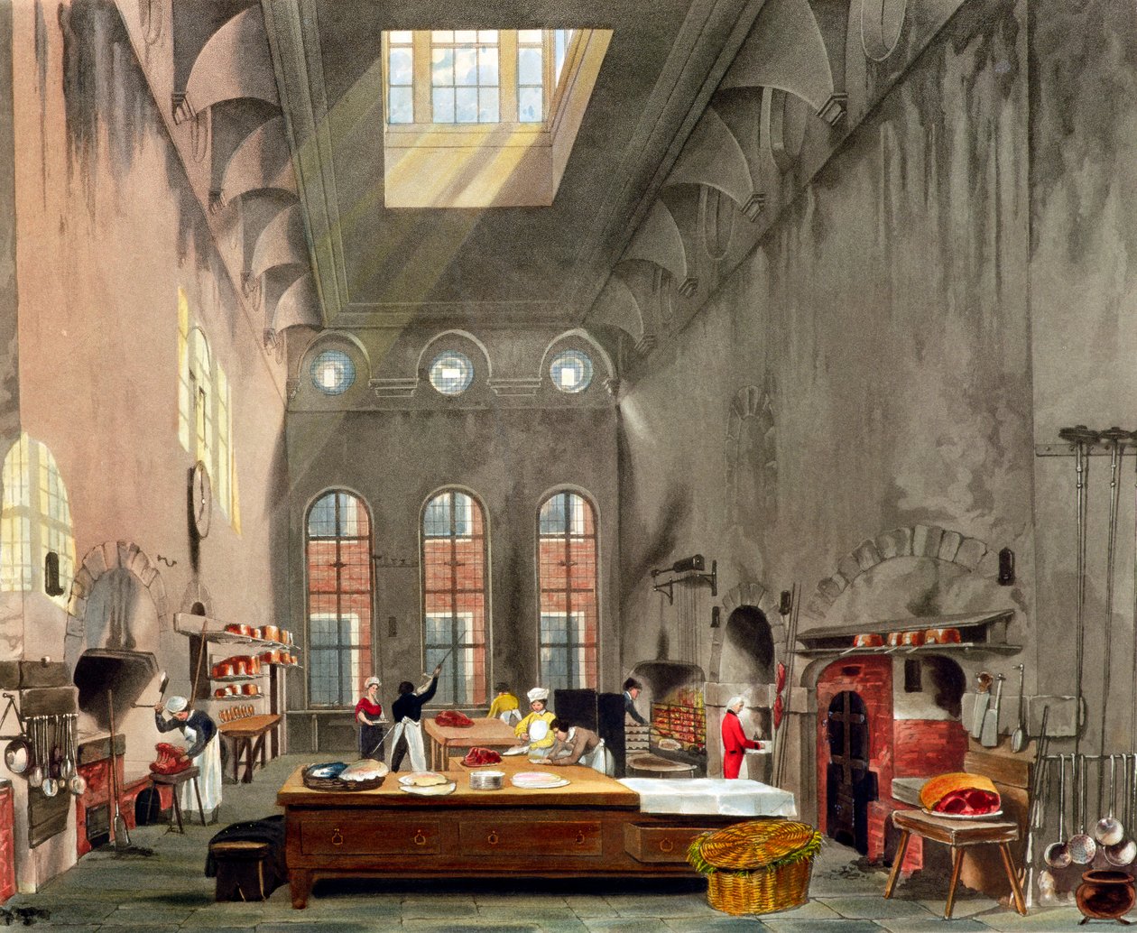 Kuchnia, Pałac św. Jakuba, Londyn, 1819 autorstwa William James Bennett