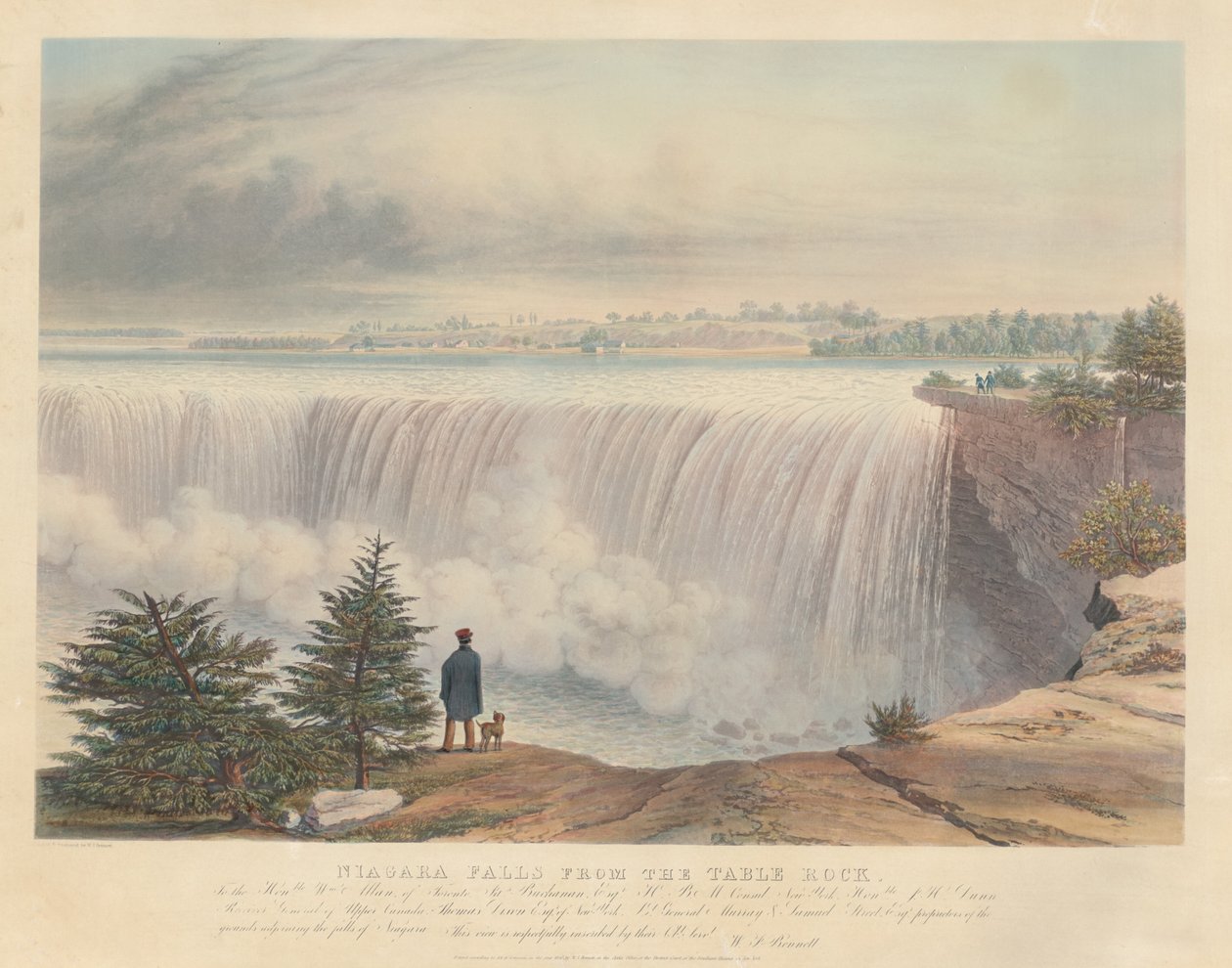 Wodospad Niagara widziany z Table Rock autorstwa William James Bennett