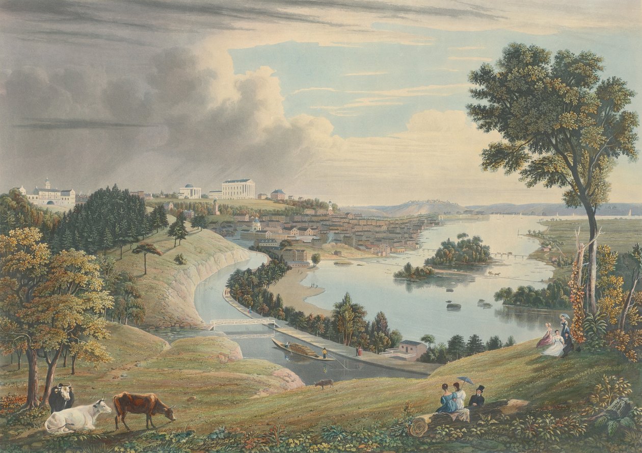 Richmond: Ze wzgórza nad wodociągami, opublikowana w 1834 r. autorstwa William James Bennett