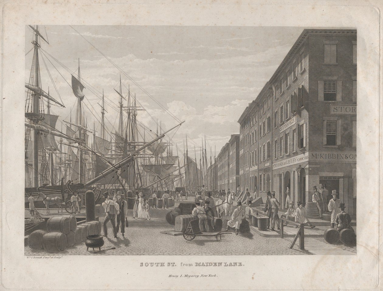 South St. od Maiden Lane, 1834. autorstwa William James Bennett