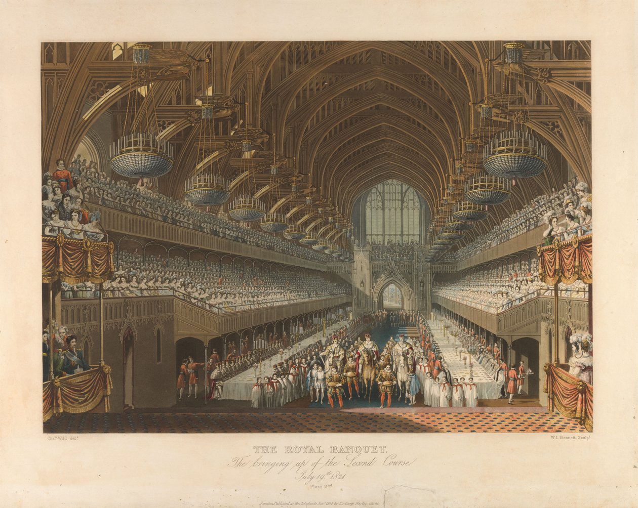 Uroczysty bankiet królewski – 19 lipca 1821 r. autorstwa William James Bennett