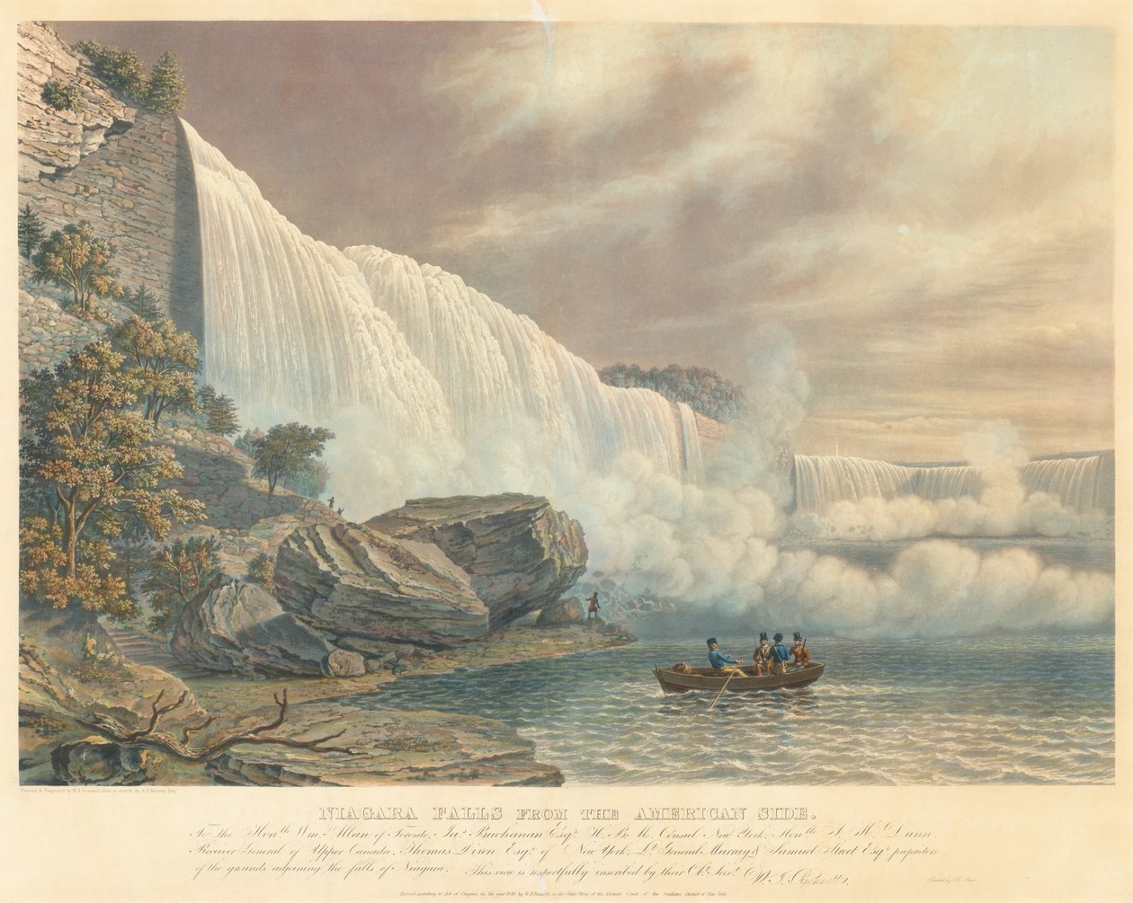 Wodospad Niagara od strony amerykańskiej autorstwa William James Bennett after John Robert Murray