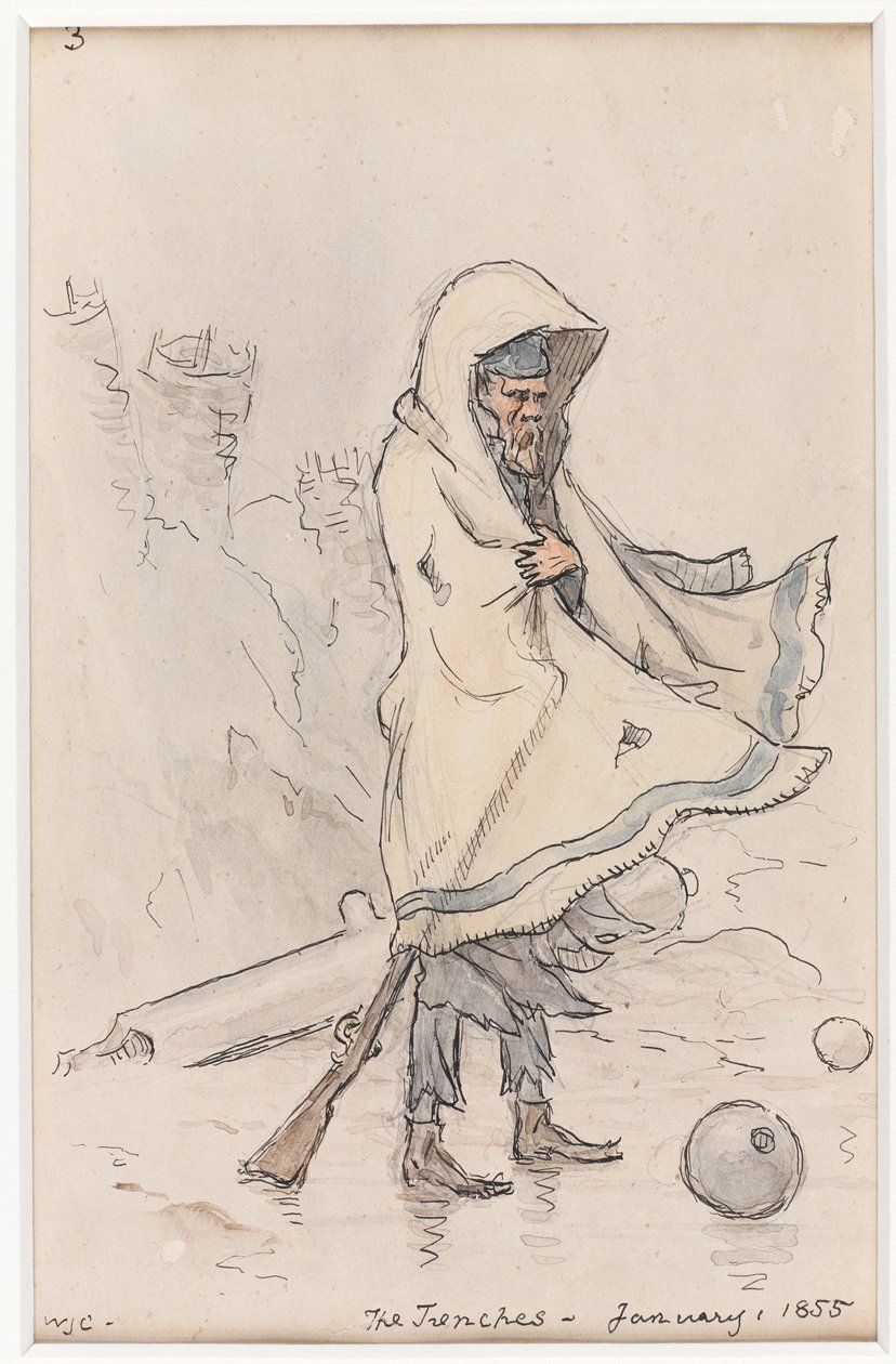 Okopy, styczeń 1855 (akwarela) autorstwa William James Colville