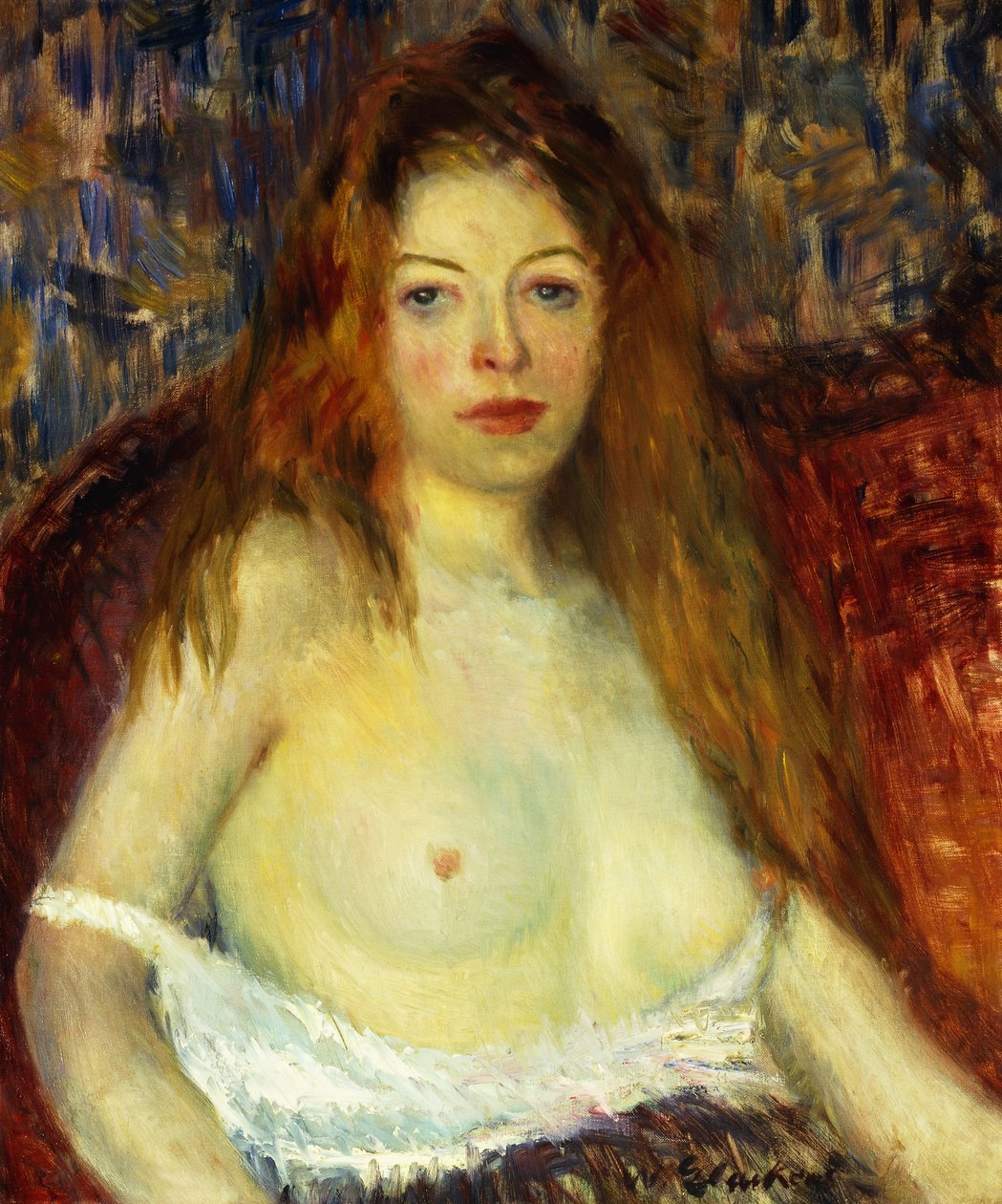 Rudowłosa modelka autorstwa William James Glackens