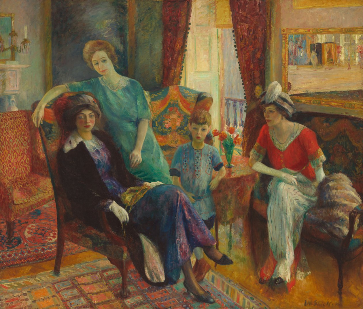 Grupa rodzinna, 19101911. autorstwa William James Glackens