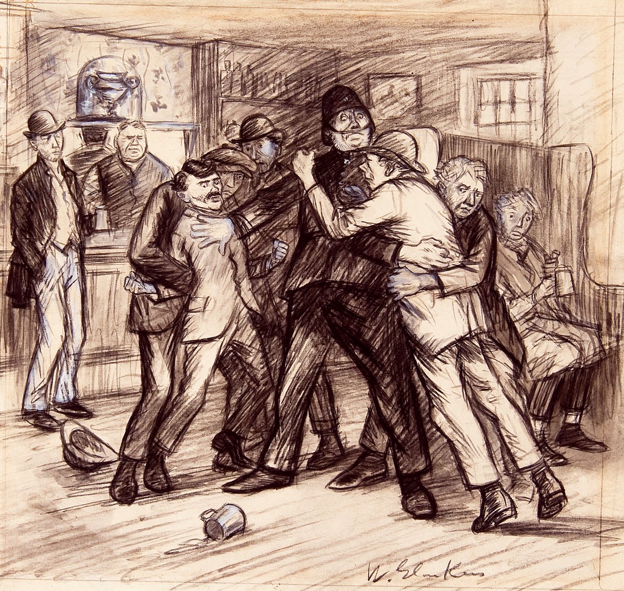 Zajęło nam czterech z nas, aby ich oddzielić? autorstwa William James Glackens