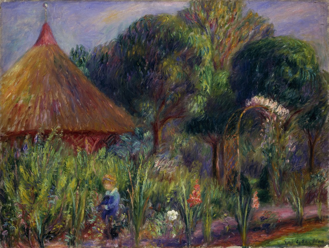 Lenna przy letnim domu, ok. 1917 (olej na płótnie) autorstwa William James Glackens