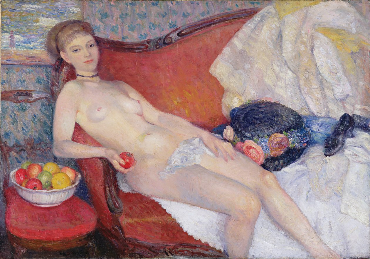 Nago z Apple autorstwa William James Glackens