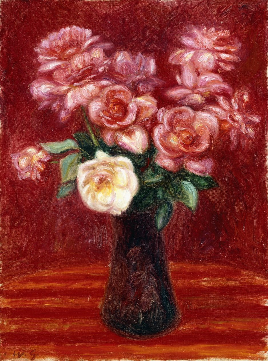 Różowe róże autorstwa William James Glackens