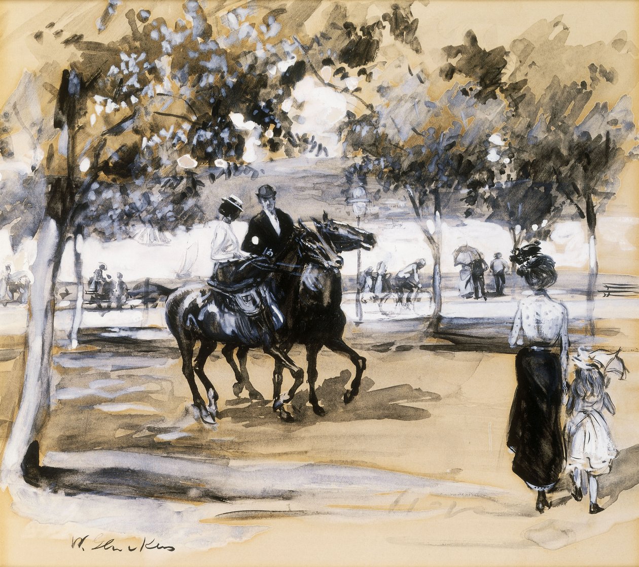 Napęd nad rzeką autorstwa William James Glackens