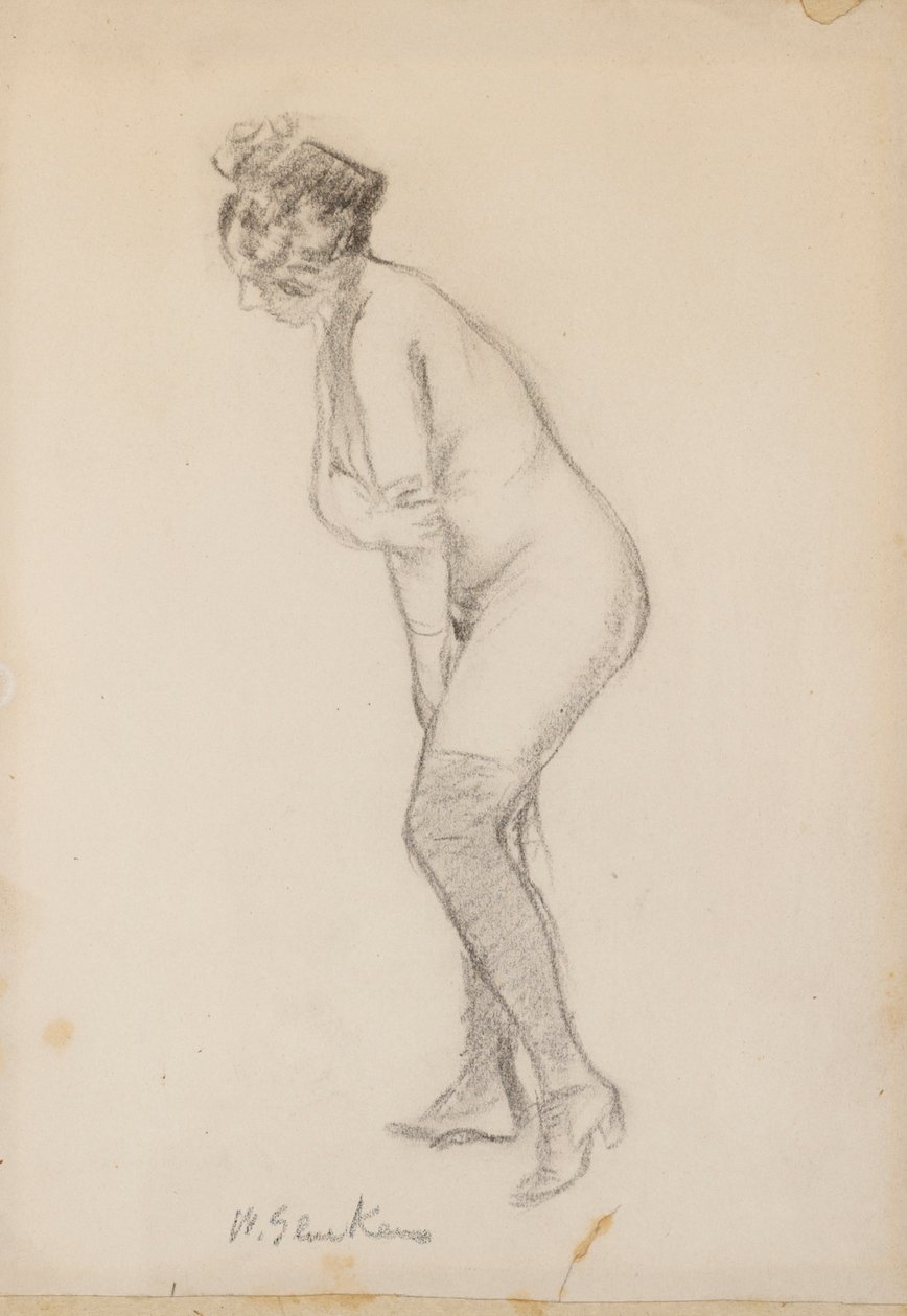 Stojąca naga kobieta autorstwa William James Glackens