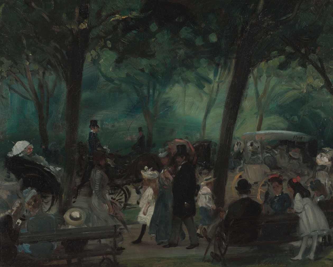 The Drive, Central Park, ok. 1905 autorstwa William James Glackens