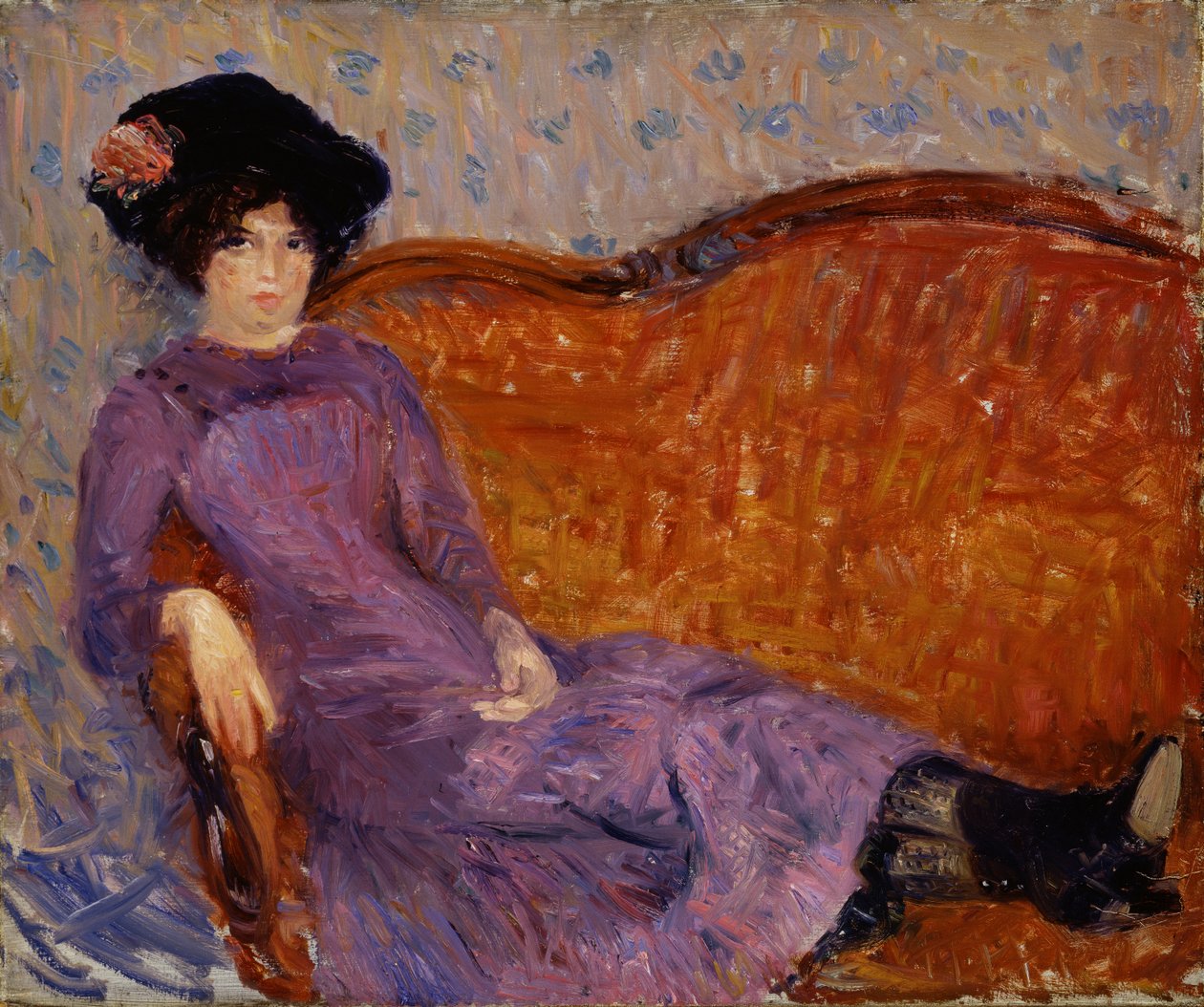 Fioletowa sukienka, 1908-1910. autorstwa William James Glackens
