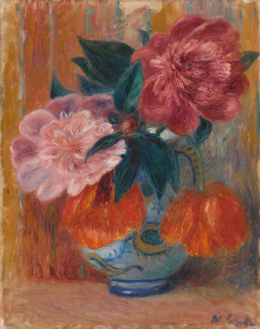 Tulipany i piwonie w dzbanie autorstwa William James Glackens