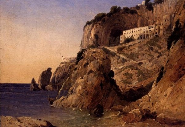 Klasztor na wybrzeżu Amalfi autorstwa William James Linton