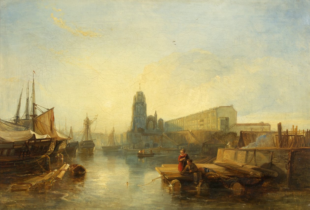 Port Bristol (olej na płótnie) autorstwa William James Muller
