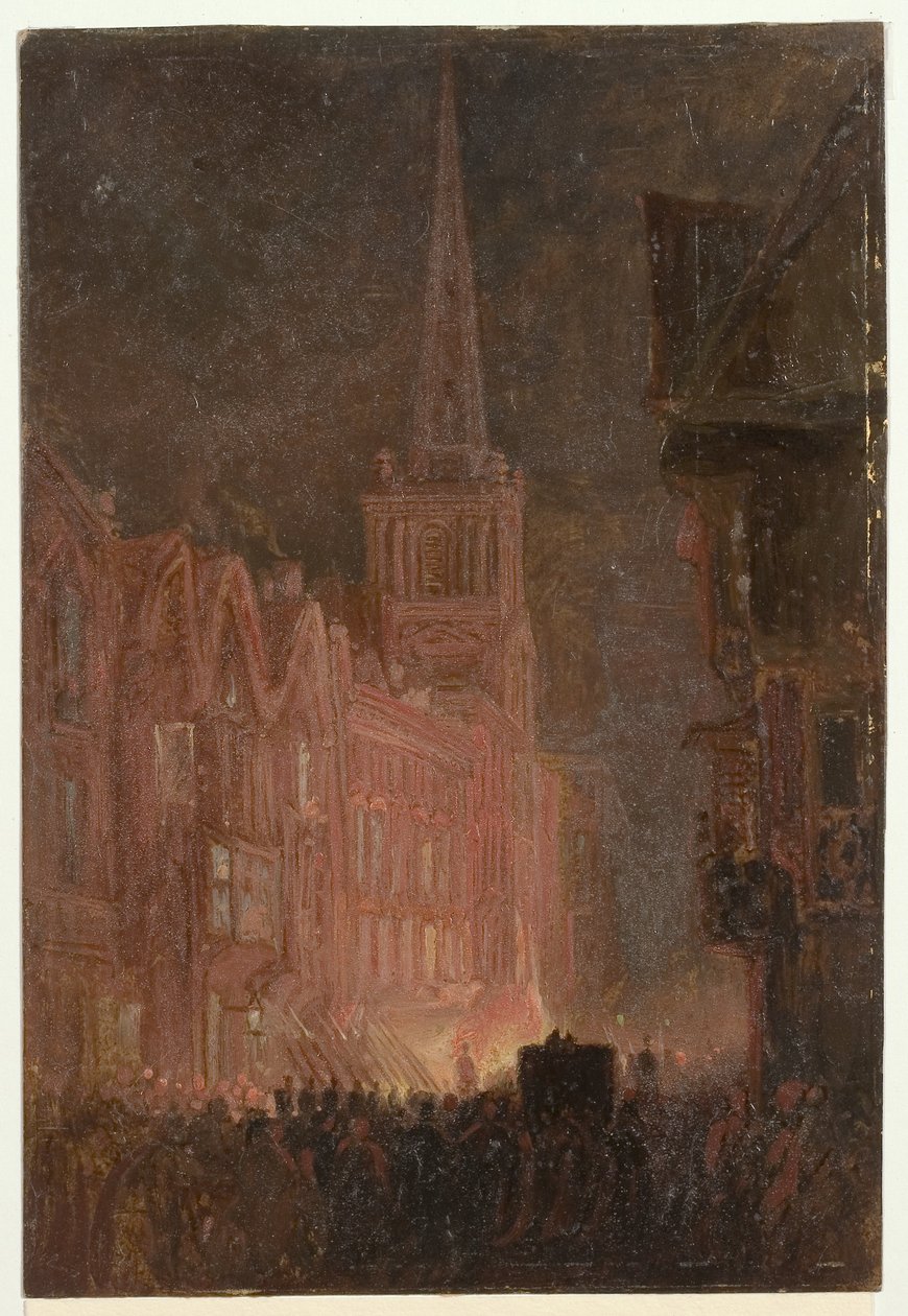 Bristolskie zamieszki: żołnierze maszerują na Corn Street autorstwa William James Muller