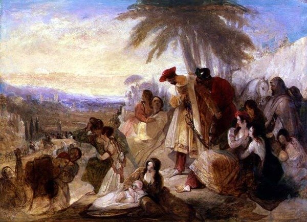 Byron Laments (olej na płótnie) autorstwa William James Muller