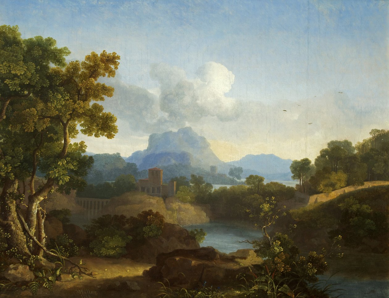 Klasyczny krajobraz autorstwa William James Muller