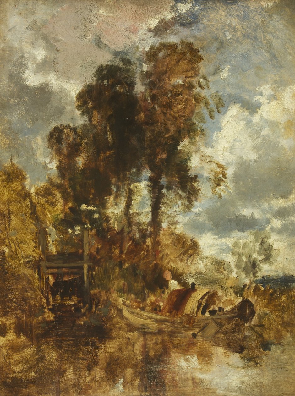 Kosze z węgorzem nad Tamizą autorstwa William James Muller