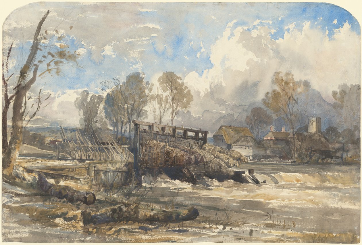 Eel Bucks w Goring autorstwa William James Muller