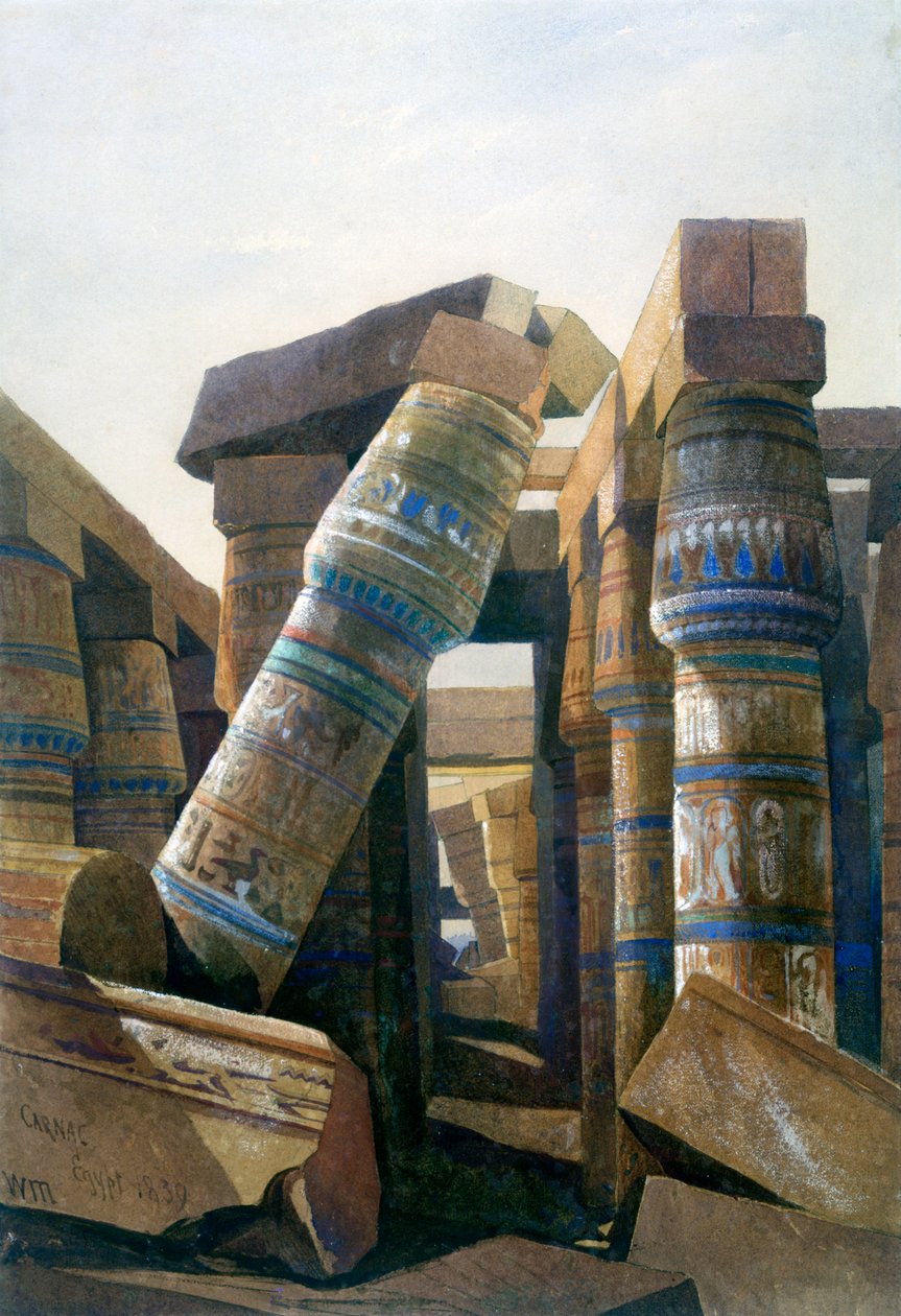 Sala kolumn, Carnac, 1839 autorstwa William James Muller