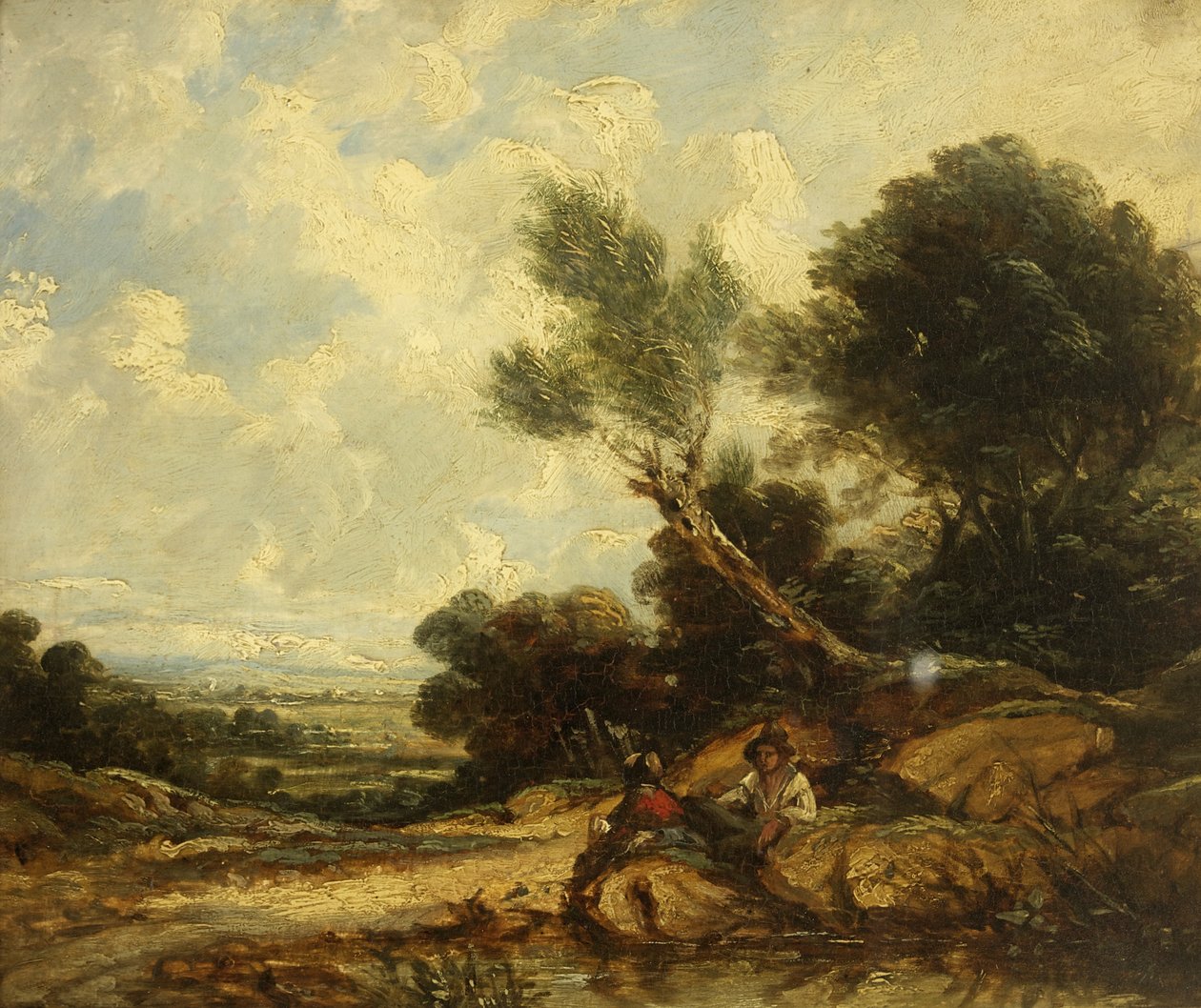 Krajobraz z postaciami autorstwa William James Muller