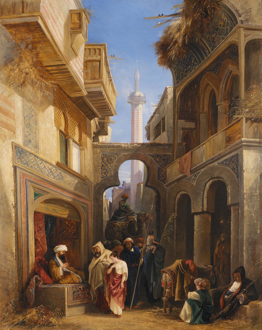 Scena uliczna w Kairze, 1839. autorstwa William James Muller