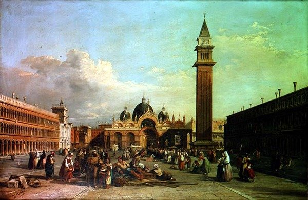 Piazza San Marco z procesją autorstwa William James Muller