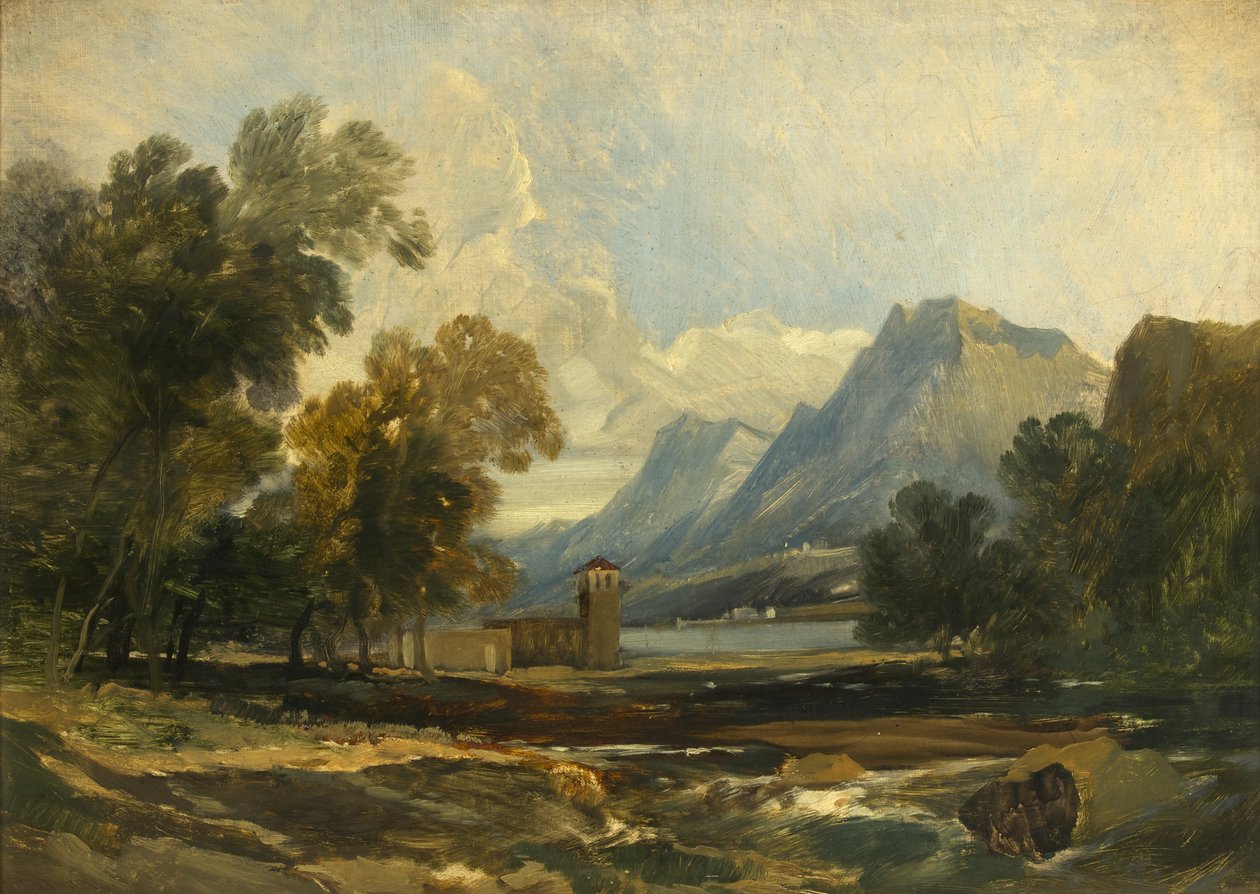 Wassen, Szwajcaria (olej na płótnie) autorstwa William James Muller