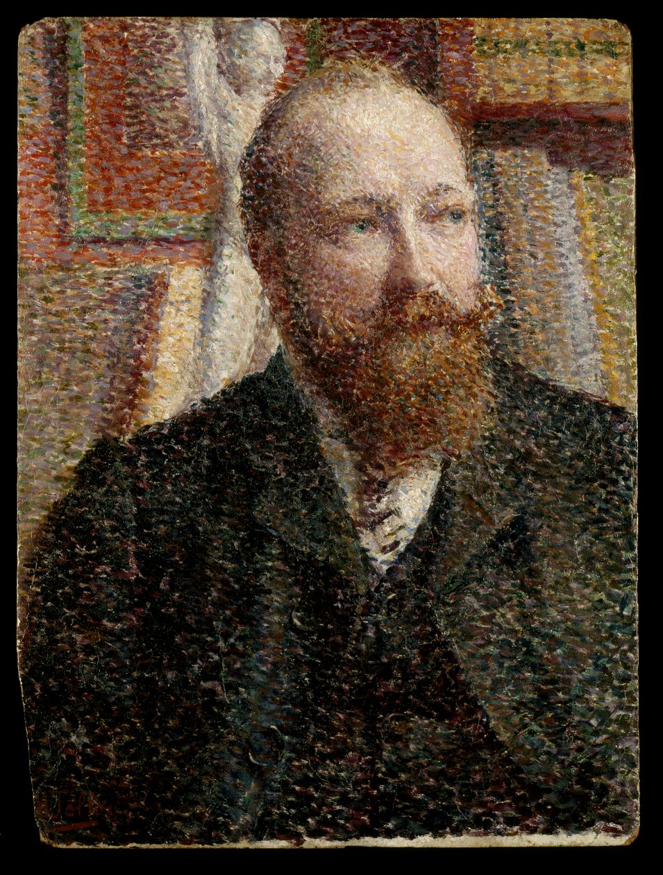 Retrato de Alfred Verhaeren c.1890 (óleo a bordo)polonês autorstwa William Jelley