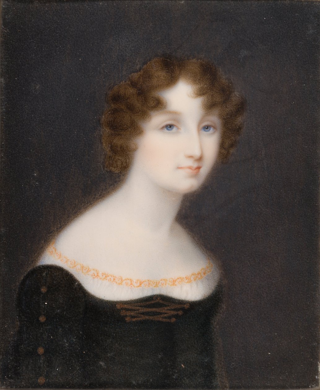 Portret Georginy Elizabeth, żony 2. hrabiego Bradford (1792-1842), c.1828-42 (olej na płótnie) autorstwa William John (after) Newton