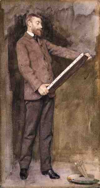 Portret Normana Garstina (1847-1926) c.1882 (akwarela na papierze) autorstwa William John Wainwright