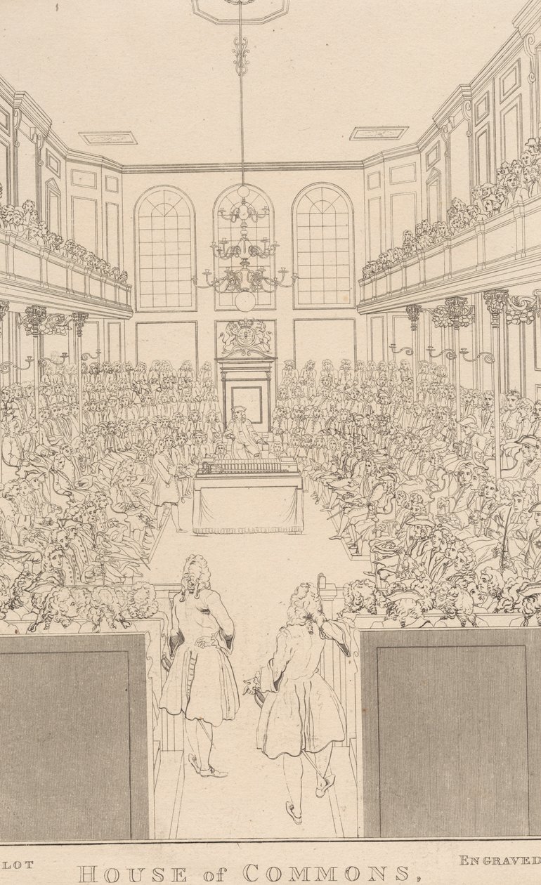 Izba Gmin, jak wyglądała w latach 1741-2 autorstwa William Johnstone White