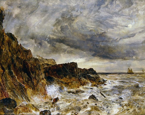 Skały Llanddwyn (olej na płótnie) autorstwa William Joseph J.C. Bond