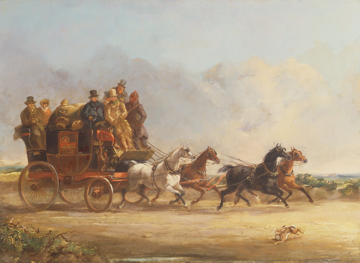 Trener i czwórka pana Charlesa Higginsa autorstwa William Joseph Shayer