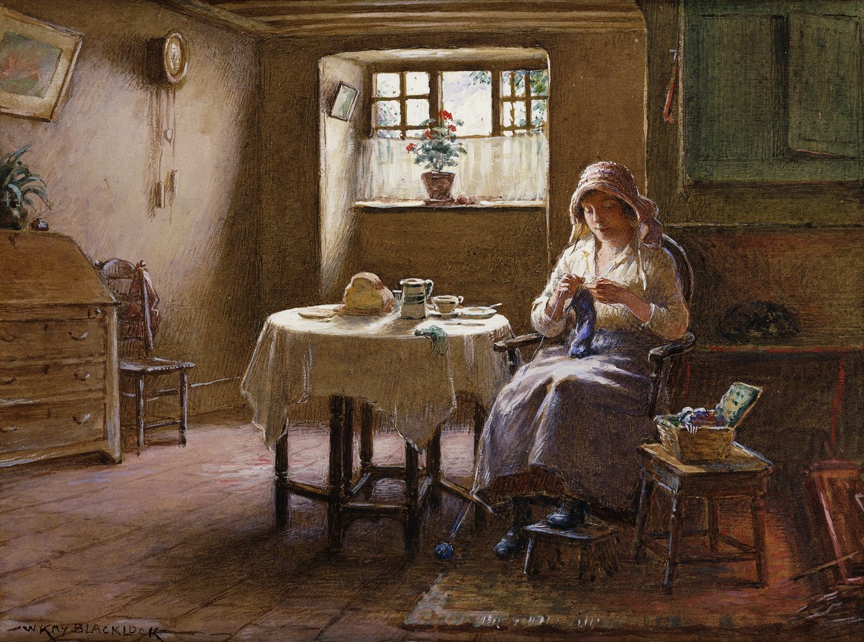 Żona rybaka - Fifeshire Interior, autorstwa William Kay Blacklock