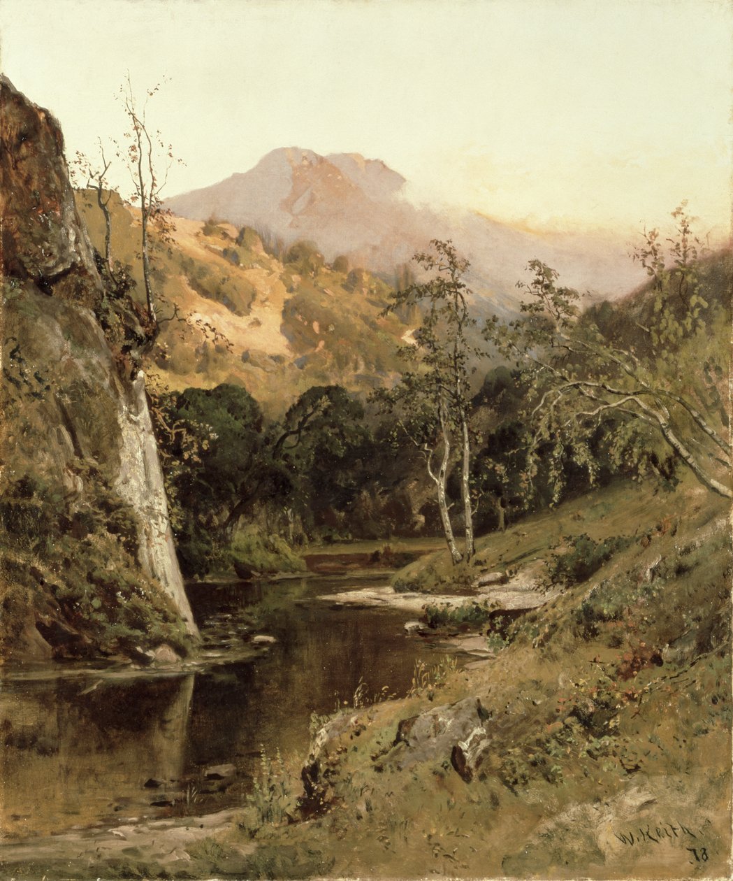 Góra Tamalpais od Lagunitas Creek, 1878 autorstwa William Keith