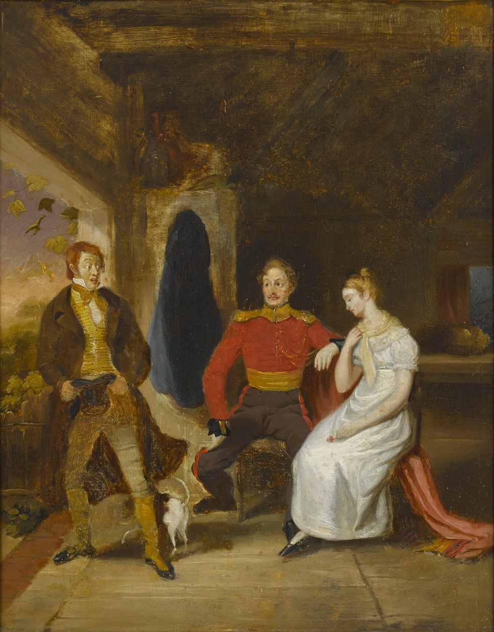 Niespodzianka (olej na desce) autorstwa William Kidd
