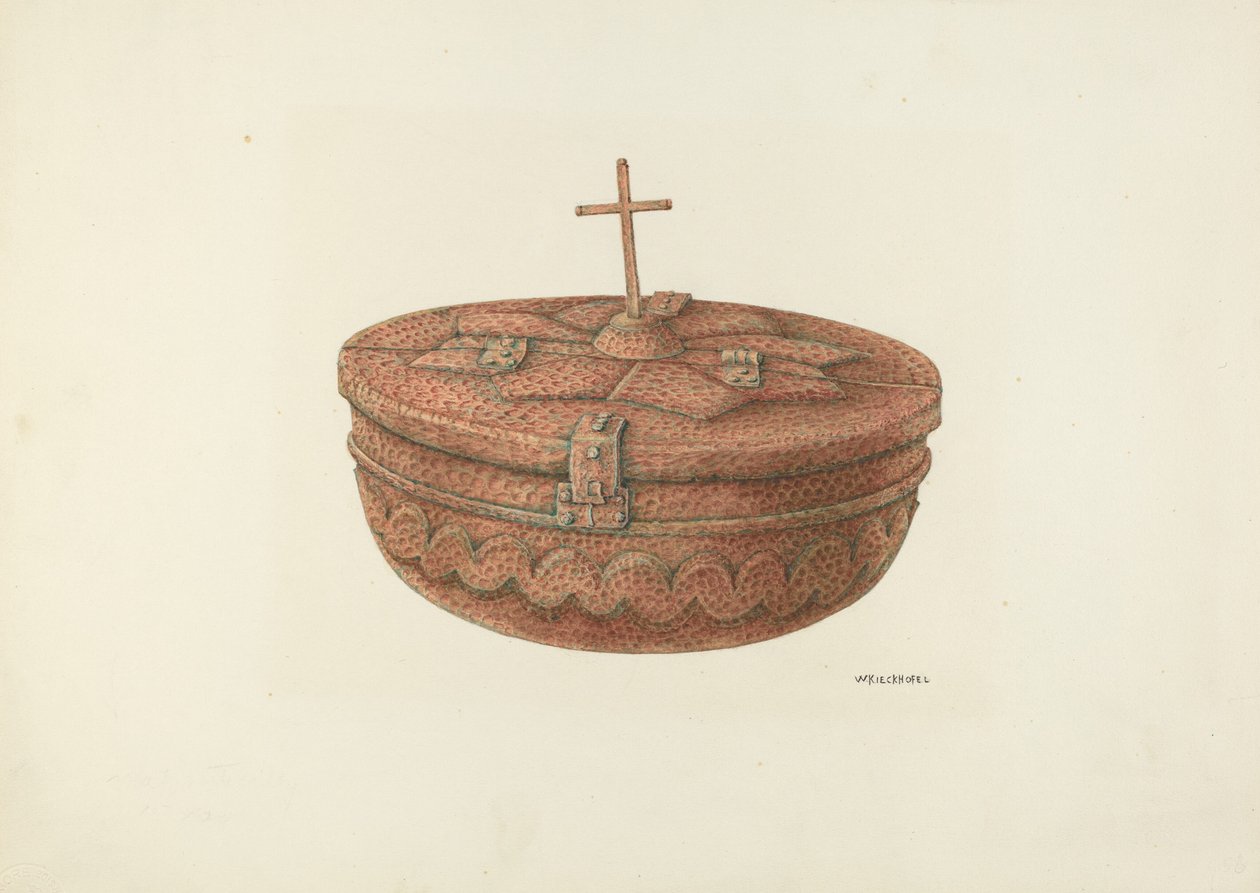 Chrzcielnica, c. 1941. autorstwa William Kieckhofel