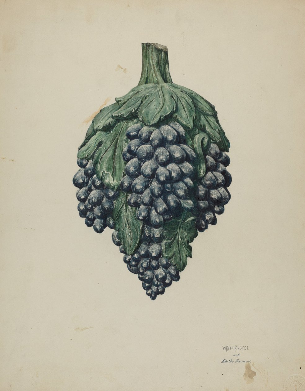 Godło sklepu z winem, ok. 1900 r. 1940. autorstwa William Kieckhofel