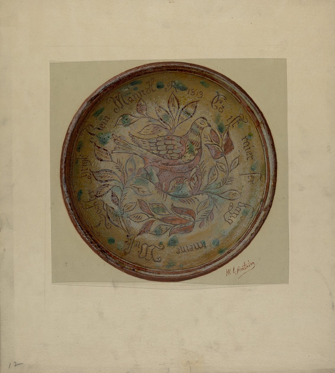 Pa. Tabliczka niemiecka, ok. 1900 r. 1937. autorstwa William L Antrim