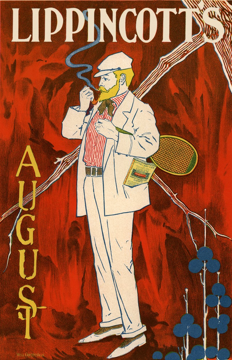 Sierpniowy plakat Lippincotta, 1895 autorstwa William L. Carqueville