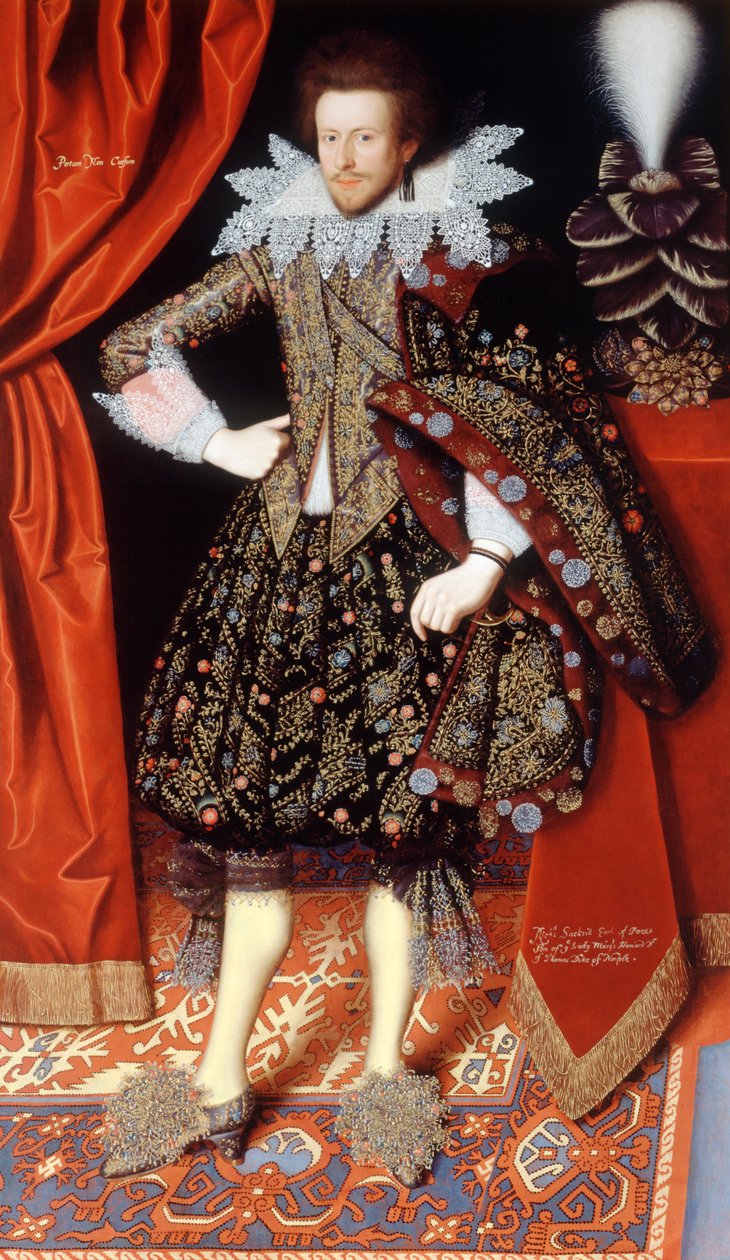 Edward Sackville ok. 1613 r. (olej na płótnie) autorstwa William Larkin
