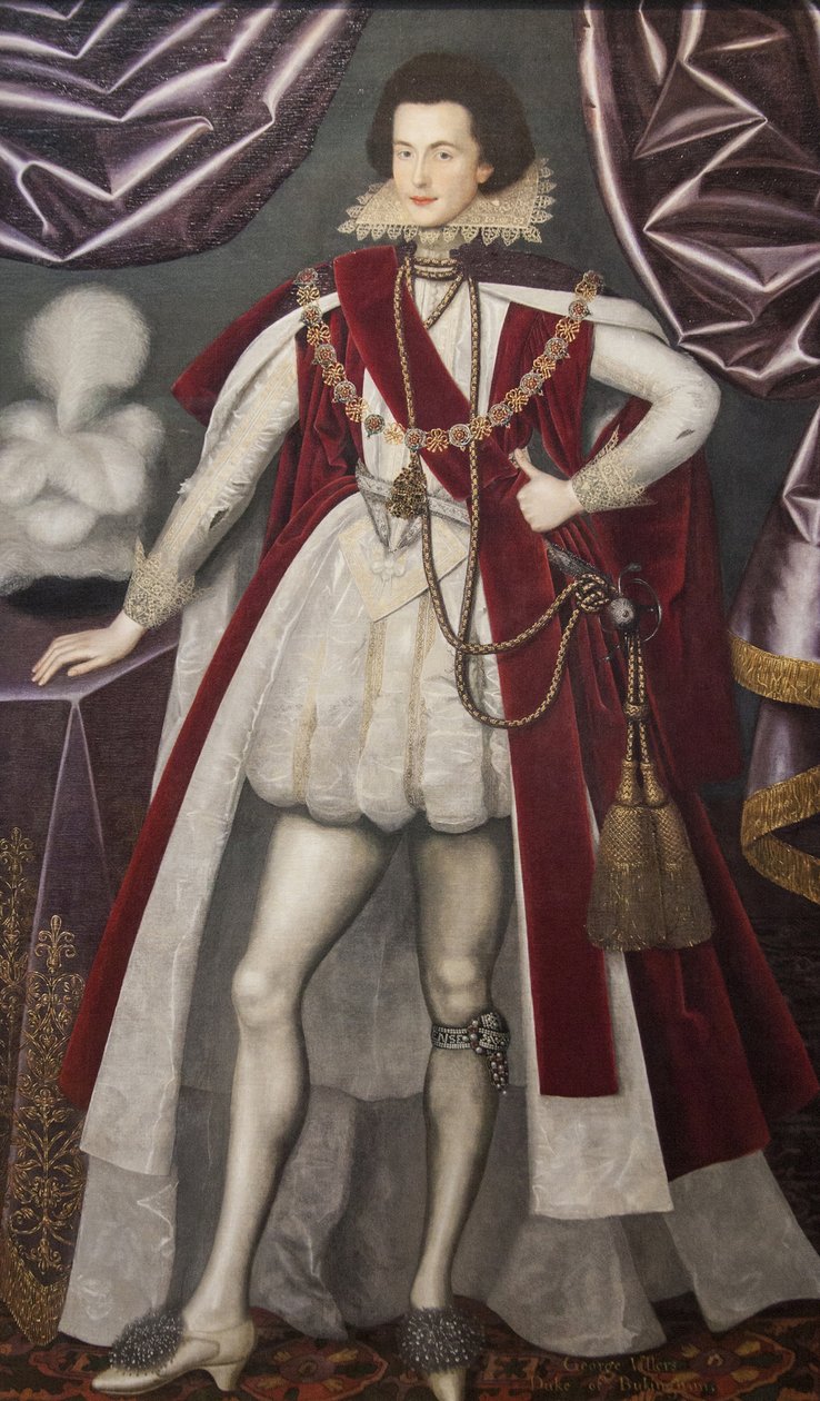 George Villiers, 1. książę Buckingham 1592-1628, ok. 1616 autorstwa William Larkin