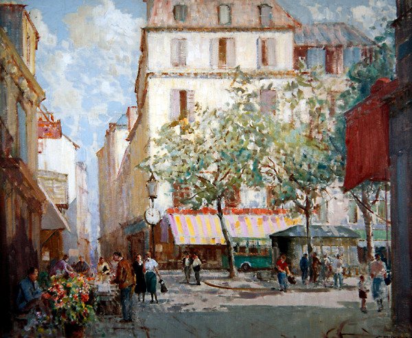 Plac w Paryżu (olej na płótnie) autorstwa William Lee Hankey